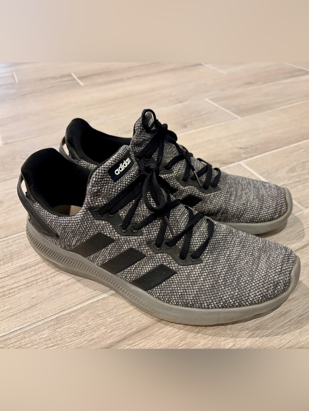 adidas Men’s Gray and Black Knit Sneakers